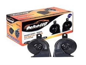  Oshotto 12V Car Horn- Trumpet Sound 2Pc Set(Low + High) (Black)